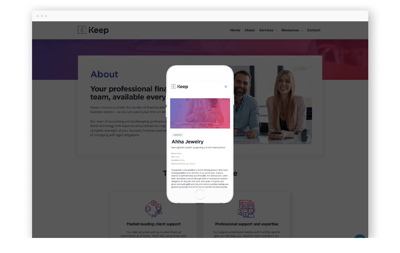 Bookkeeping Website Design