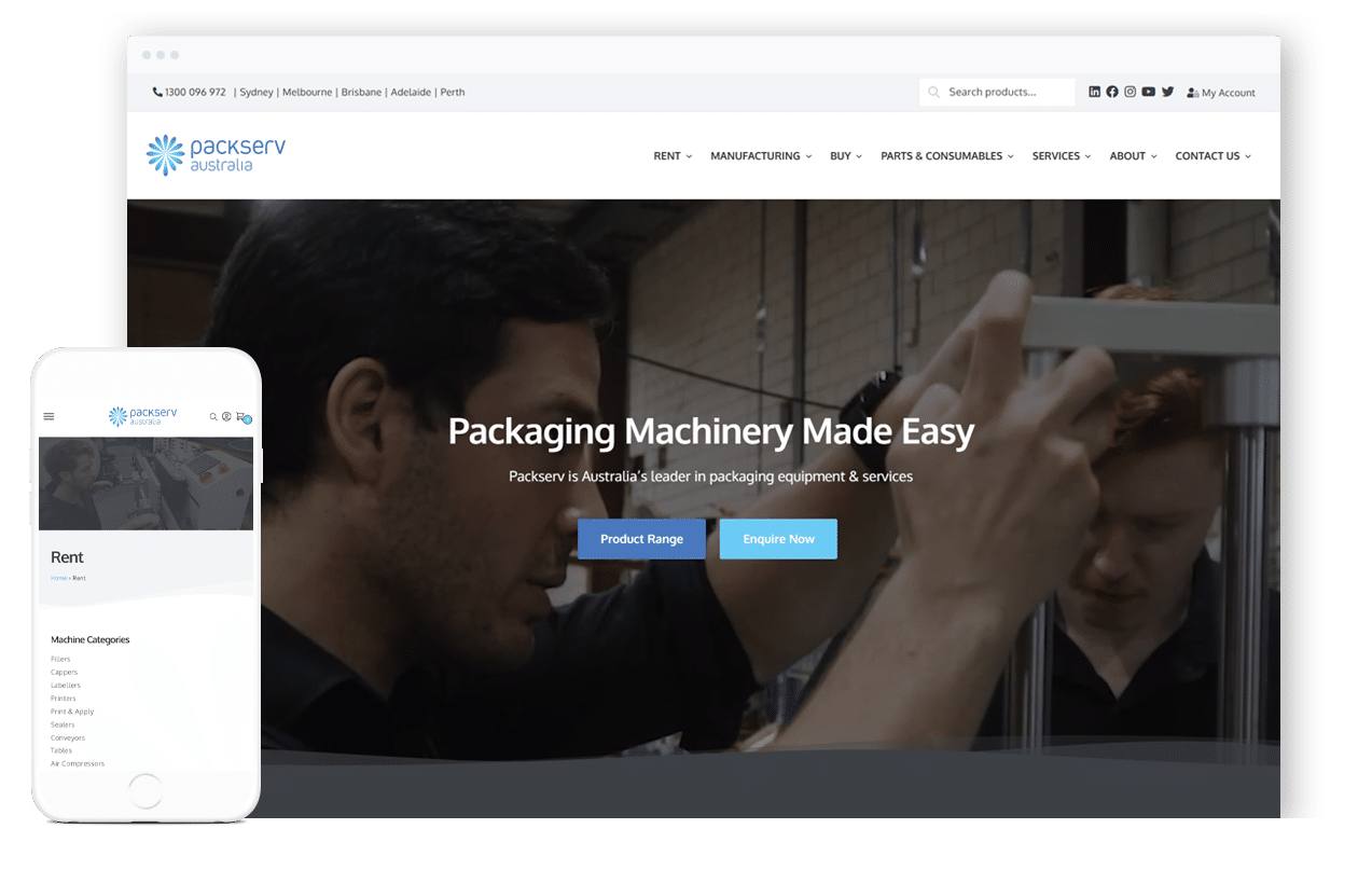 Packaging Website Design